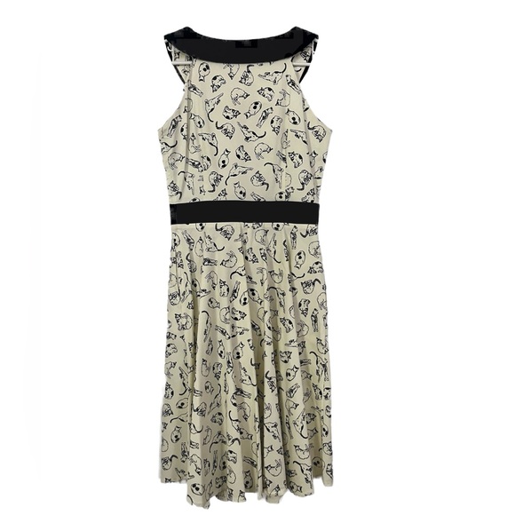 Eva Prose Off-white Scoop Neck Sleeveless Cat Dress - Picture 3 of 5